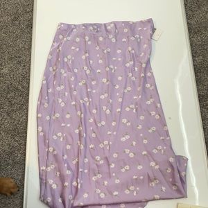 Purple flower maxi skirt